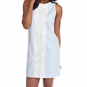 💙 Ladie’s London Times Sleeveless Seersucker Shift Dress — Size: 8